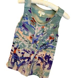 Anthropologie Moulinette Soeurs 100% Silk Floral Blouse Size 2